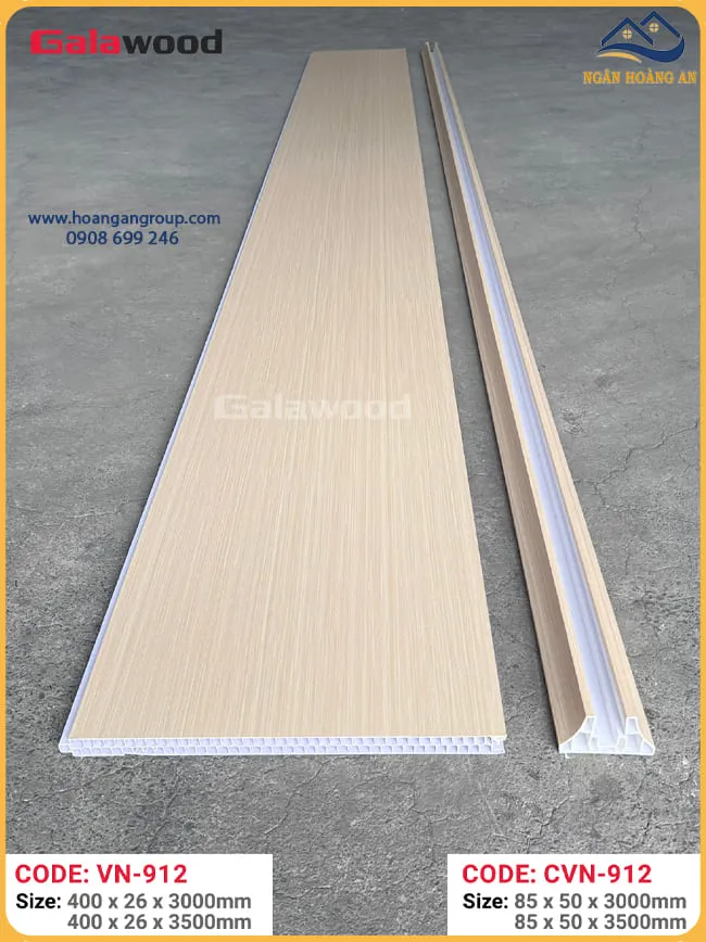 Tấm Vách Ngăn Phòng Ngủ Giả Gỗ Galawood VN-912X3M5